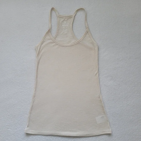 2011 NWOT Lightweight Ribbed Halter Tank Top Small Cream | Old Navy - Picture 11 of 14